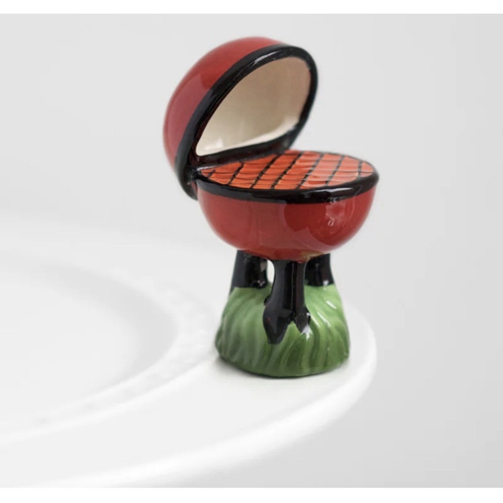 Nora Fleming Hot Stuff BBQ Grill Mini A63 NF Initials - Retired